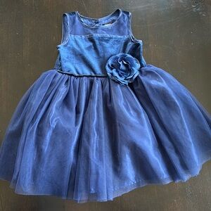 Zenzi navy dress with tulle size 4T